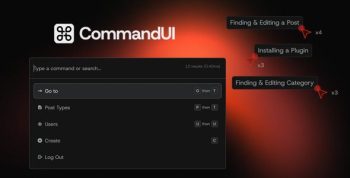 CommandUI – Command Palette for WordPress