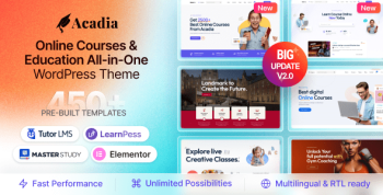 Acadia 2.2.6 – Education WordPress Theme For University & Online Course