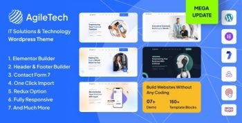 Agiletech 1.0.2 – IT Solutions Service Technology Saas Software Startup WordPress...