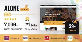 Alone 7.8.8 – Charity Multipurpose Non-profit WordPress Theme