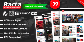 Barta 2.0.5 – News & Magazine WordPress Theme