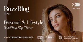 Buzz 7.0 – Personal & Lifestyle WordPress Blog Theme with Dark...
