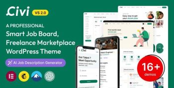 Civi 2.1.6.3 – Job Board, Freelance Marketplace WordPress Theme
