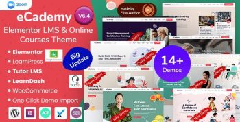 eCademy 7.2 – Education LMS & Online Coaching Courses WordPress Theme