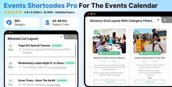 Events Shortcodes & Block Pro For The Events Calendar 3.4.0