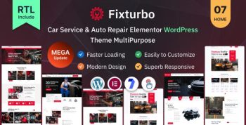 Fixturbo 1.0.3 – Car Service & Auto Repair Elementor WordPress Theme...