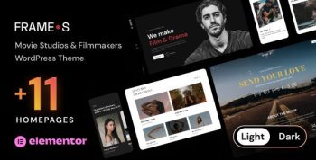 Frames 1.5.2 – Movie Studios & Filmmakers WordPress theme