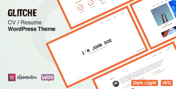 Glitche 3.4.2 – Resume WordPress Theme