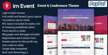 imEvent 3.4.0 – Conference Meetup Christmas New Year Halloween Event WordPress...