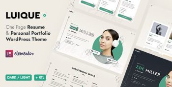 Luique 1.3.1 – Personal Portfolio WordPress Theme