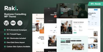 Raki – Business, Finance Consulting WordPress Theme