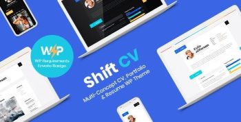 ShiftCV 3.0.14 – Blog  Resume  Portfolio  WordPress Theme