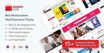 ShoppyStore 3.7.21 – Multipurpose Elementor WooCommerce WordPress Theme (15+ Homepages &...