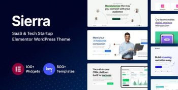 Sierra 1.7 – SaaS & Tech Startup Elementor WordPress Theme