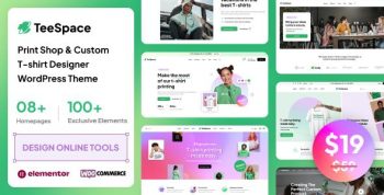 TeeSpace – Print Custom T-shirt Designer WordPress Theme