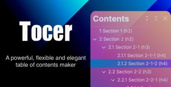 Tocer (Fixed Toc) – Table of Contents Maker WordPress Plugin