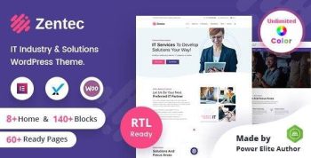 Zentec 2.2 – IT Solutions Company WordPress Theme + RTL